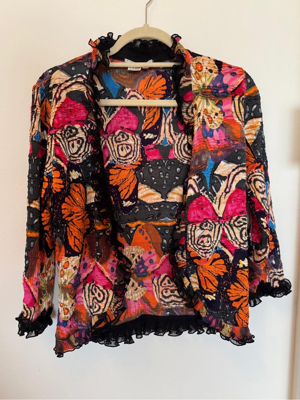 80s Vintage Open-Front Alberto Makali Women’s Blouse